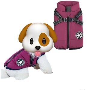 Purple Dog Vest with Harness